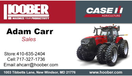 Contact Adam Carr for sales at Hoober